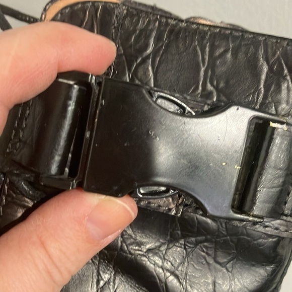 Schutz croc-effect lace up lug sole boots black size 8 - Picture 10 of 12